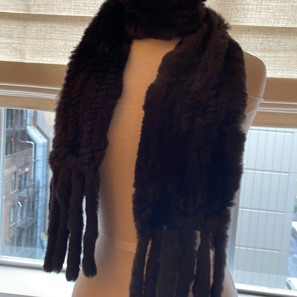 Elegant Knitted Rabbit Scarf